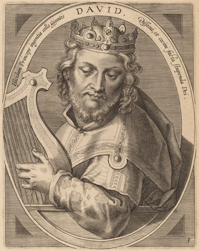 Dawid autorstwa Theodor Galle after Jan van der Straet