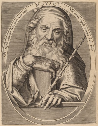 Mojżesz autorstwa Theodor Galle after Jan van der Straet