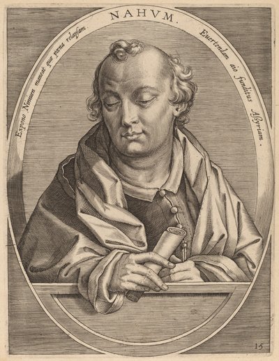 Nahum autorstwa Theodor Galle after Jan van der Straet
