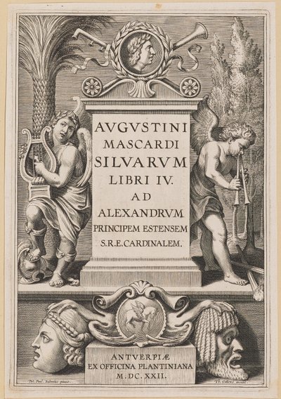 Strona tytułowa dla Agostino Mascardi, Silvarium Libri IV autorstwa Theodor Galle after Sir Peter Paul Rubens