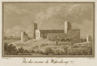 Widok na ruiny zamku Rakvere autorstwa Theodor Gehlhaar