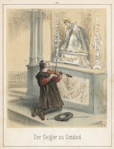 Skrzypek z Gmund autorstwa Theodor Hosemann
