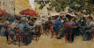Cafe Tomaselli w Salzburgu autorstwa Theodor Josef Ethofer