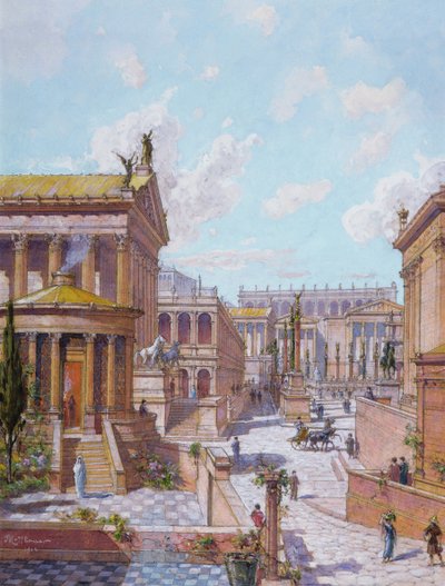 Forum Rzymskie Starożytności, 1914 autorstwa Theodor Josef Hubert Hoffbauer