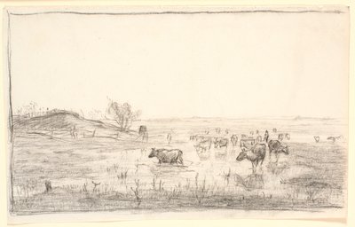 Krowy na łąkach w Mejlgaard autorstwa Theodor Philipsen