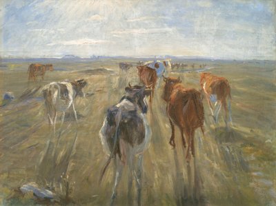 Długie cienie. Bydło na wyspie Saltholm autorstwa Theodor Philipsen