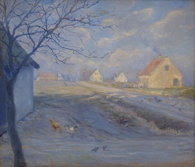 Droga do Kopenhagi z Kastrup. Wyspa Amager autorstwa Theodor Philipsen