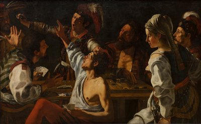 Gracze w karty i tryktrak. Walcz o karty, 1620-1629 autorstwa Theodor Rombouts