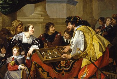 Gracze w tryktraka, 1634 autorstwa Theodor Rombouts