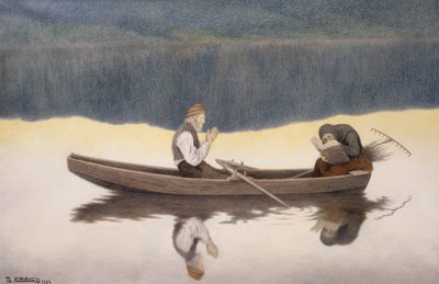 Nad jeziorem i rzeką autorstwa Theodor Kittelsen