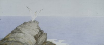 Ptak morski (akwarela na papierze) autorstwa Theodor Kittelsen