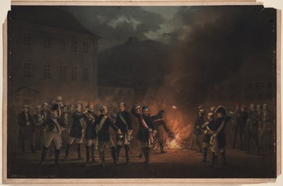 Procesja z pochodniami w Heidelbergu w dniu 30 stycznia 1857, 1857 autorstwa Theodor Verhas