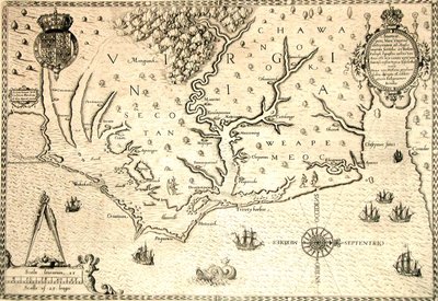 Mapa z 1590 r. Wyryta przez Theodore