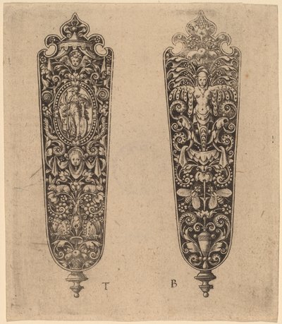 Ozdoba na rękojeść noża autorstwa Theodor de Bry