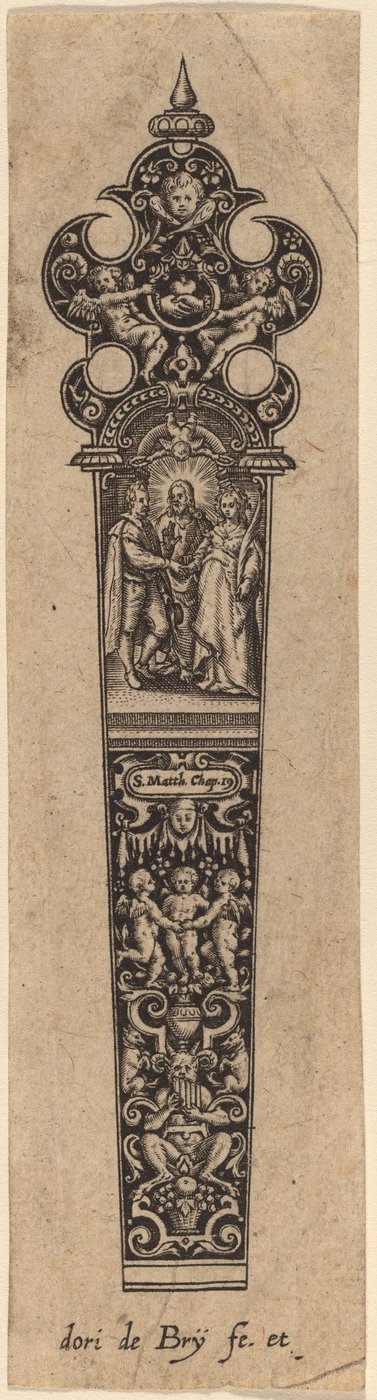 Ozdoba na rękojeść noża autorstwa Theodor de Bry
