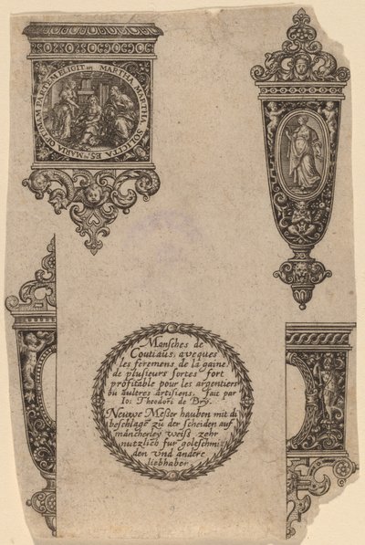 Ozdoba na rękojeść noża autorstwa Theodor de Bry