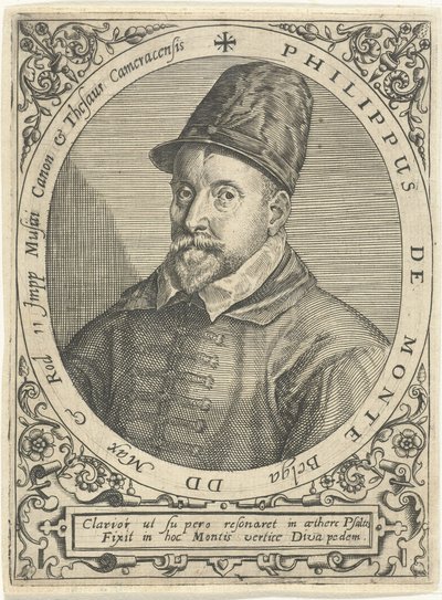 Portret kompozytora Philippe de Monte 1521-1603, c. 1598 autorstwa Theodore de Bry
