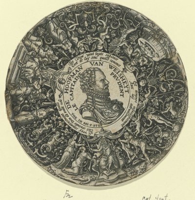 Portret Wilhelma I, księcia Orange De Hoopman van Weisheyt / Le Capitaine Prudent (tytuł na obiekcie) autorstwa Theodor de Bry