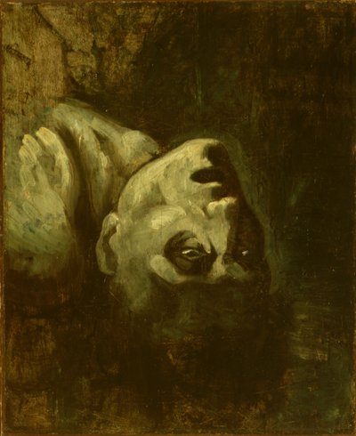 Głowa topielca, ok. 1819 (olej na papierze na płótnie) autorstwa Theodore (circle of) Gericault