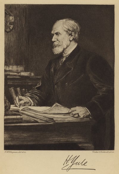 Sir Henry Yule (akwaforta) autorstwa Theodore Blake (after) Wirgman