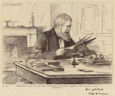 Gwiazdy Dnia, Szanowny Sir Stafford Northcote, Baronet, MP, DCL, GCB autorstwa Theodore Blake Wirgman