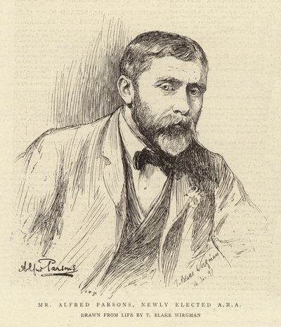 Pan Alfred Parsons, nowo wybrany ARA autorstwa Theodore Blake Wirgman