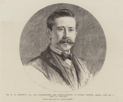 Pan H H Johnston, Komisarz i Konsul Generalny w Brytyjskiej Afryce Środkowej, przebywa obecnie z wizytą w Anglii autorstwa Theodore Blake Wirgman