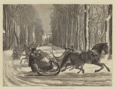 Kulig w Hadze, Holandia autorstwa Theodore Blake Wirgman
