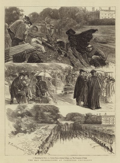 Majowe obchody na Uniwersytecie w Cambridge autorstwa Theodore Blake Wirgman