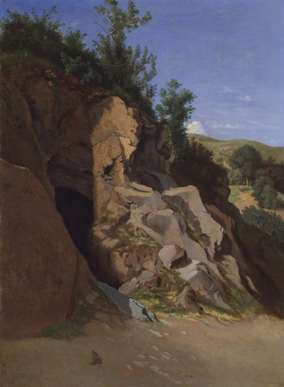 Krajobraz z jaskinią. autorstwa Theodore Caruelle d