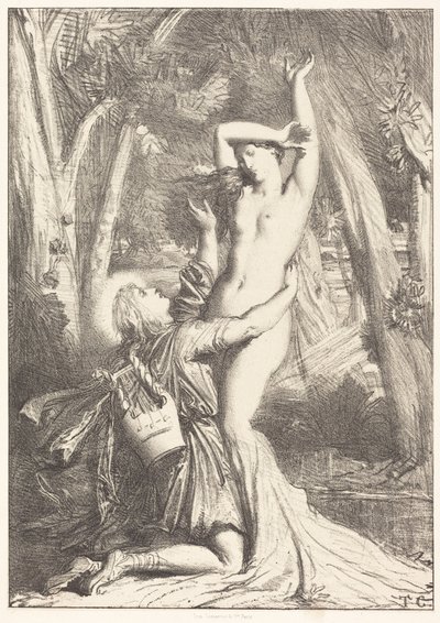 Apollo i Dafne autorstwa Théodore Chassériau