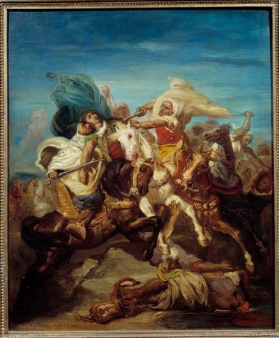 Bitwa jeźdźców arabskich Obraz Theodore Chasseriau (1819-1856) 1856 Nd. 0,65x0,54m² autorstwa Théodore Chassériau