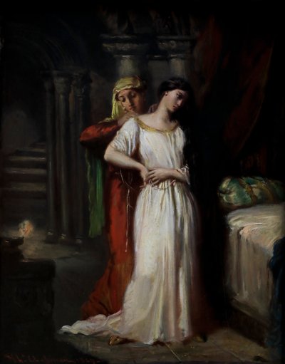 Desdemona kładzie się do łóżka autorstwa Théodore Chassériau