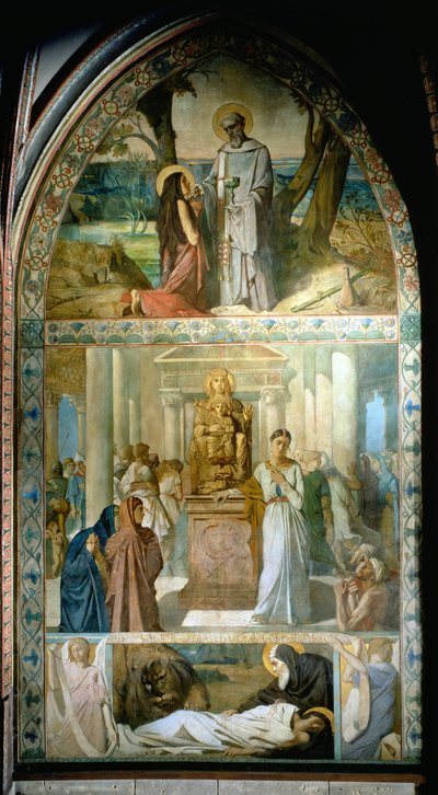 Historia świętej Marii Egipcjanki. Obraz namalowany przez Teodora Chasseriau (1819-1856) autorstwa Theodore Chasseriau