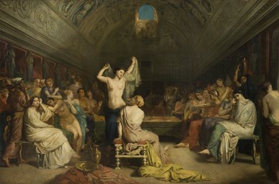 Tepidarium, „sala, w której kobiety z Pompejów przychodziły odpocząć i osuszyć się po wyjściu z kąpieli” autorstwa Théodore Chassériau