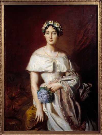 Portret Mademoiselle de Cabarrus (Marie-Therese de Cabarrus). Obraz Theodore Chasseriau (1819-1856) autorstwa Théodore Chassériau
