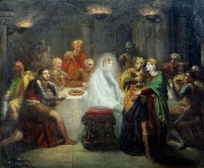 Spektrum Banco Illustration do utworu Williama Szekspira „Makbet”. Obraz Theodore Chasseriau (1819-1856) 1854 Reims, Musee des Beaux Arts autorstwa Théodore Chassériau