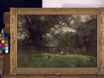Poranek - stary młyn Schofielda autorstwa Theodore Clement Steele