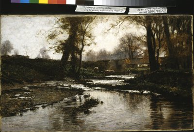 Przyjemny bieg (olej na płótnie) autorstwa Theodore Clement Steele
