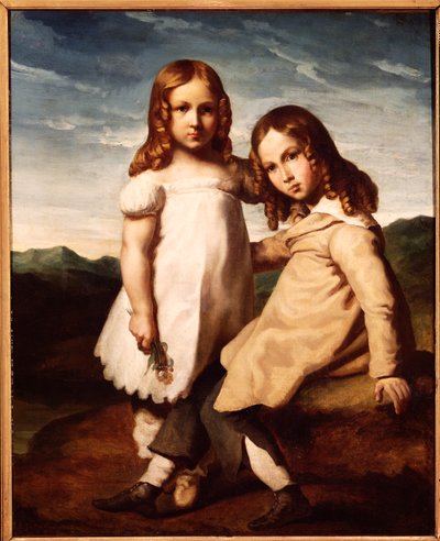 Alfred Dedreux (1810-60) jako dziecko ze swoją siostrą Elisabeth, 1816-17 autorstwa Theodore Gericault