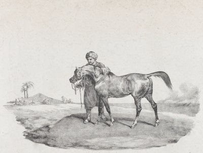 Koń arabski, 1821 autorstwa Theodore Gericault