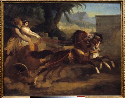 Starożytny wyścig czołgów Obraz Theodore Gericault (1791-1824) 1808 wym. 0,63x0,79 m Rouen, Musee des Beaux Arts autorstwa Theodore Gericault