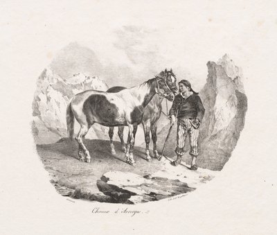 Konie z Owernii autorstwa Theodore Gericault