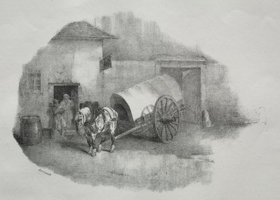 Koń wózkowy z podłużnic autorstwa Theodore Gericault