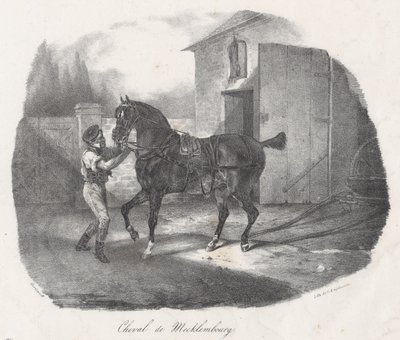 Koń z Meklemburgii (A Mecklembourg Horse) autorstwa Theodore Gericault