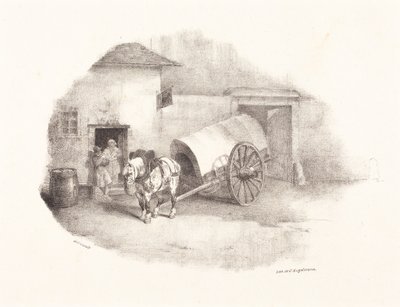 Koń pociągowy z Limons autorstwa Theodore Gericault