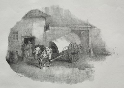 Koń wozowy wyciągnięty z mułów. autorstwa Theodore Gericault