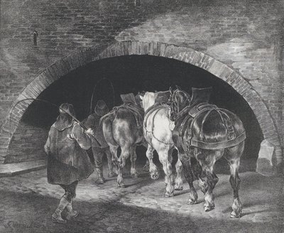 Wejście do nabrzeża Adelphi, 1821 autorstwa Theodore Gericault