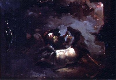 Odcinek z kampanii w Egipcie (olej na papierze) autorstwa Theodore Gericault