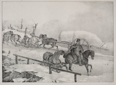 Cztery różne tematy: Wagon wspinający się na wzgórze autorstwa Theodore Gericault
